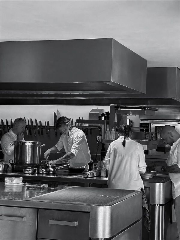 Professional photo of kitchen staff